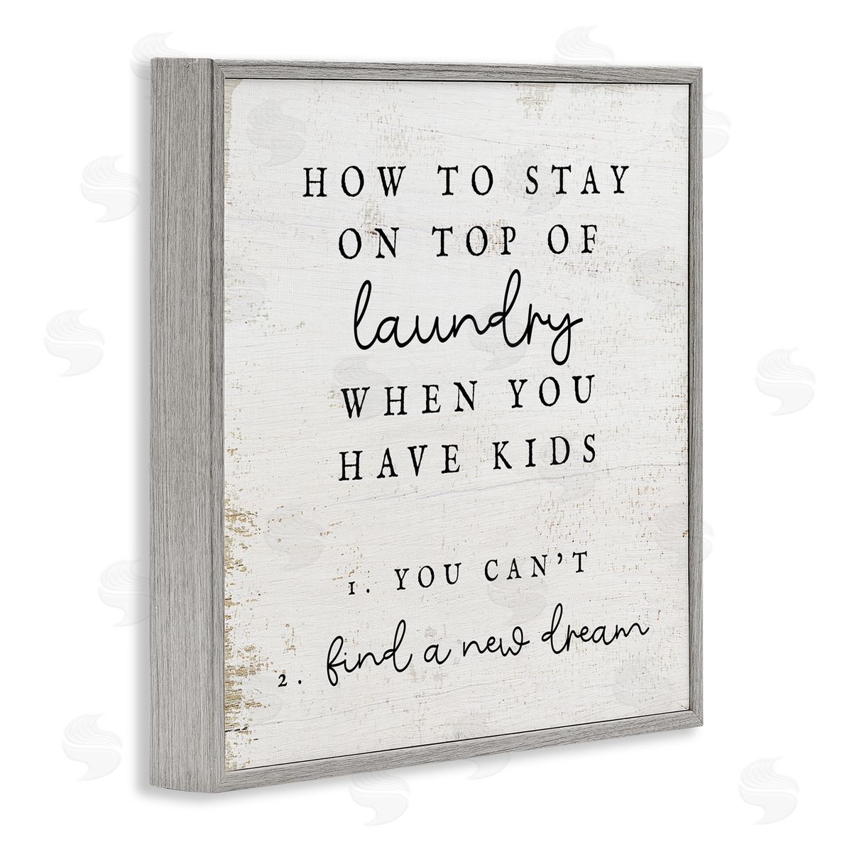 Stupell Studio Laundry When You Have Kids Humor Gray Framed Glicee Wall Art Print