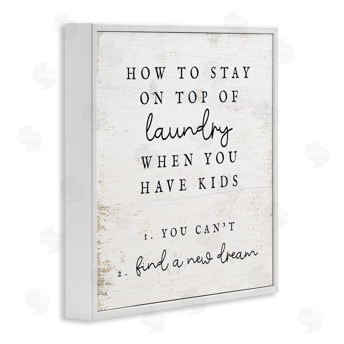 Stupell Studio Laundry When You Have Kids Humor White Framed Glicee Wall Art Print