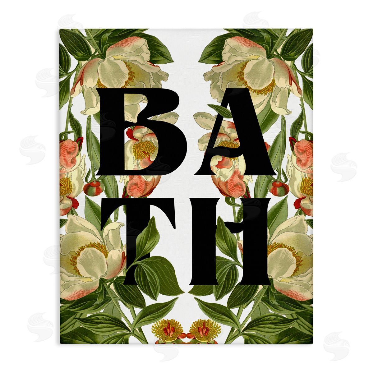 Stupell Studio Vintage Bath Flower Blooms