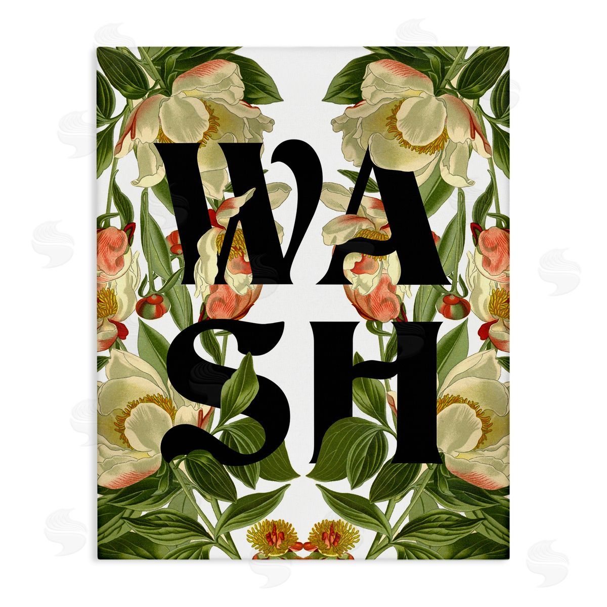 Stupell Studio Wash Flower Blossom Bath Sign