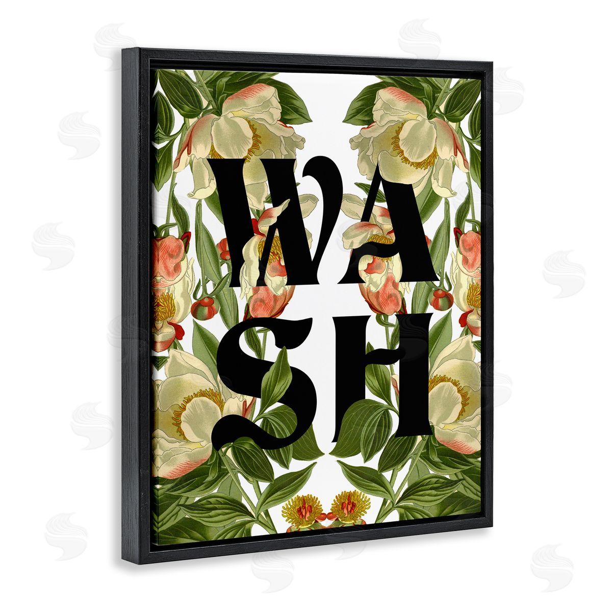 Stupell Studio Wash Flower Blossom Bath Sign