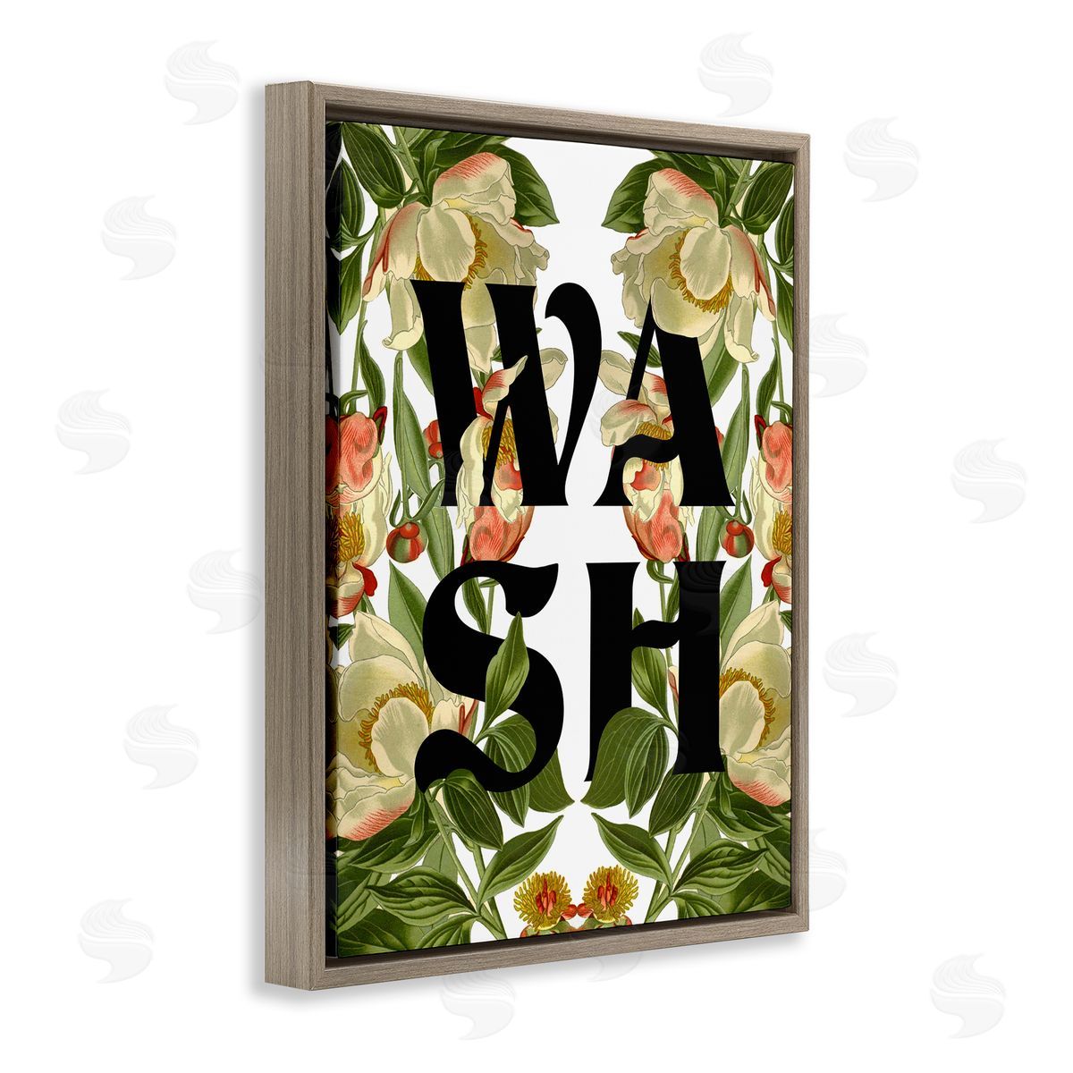 Stupell Studio Wash Flower Blossom Bath Sign