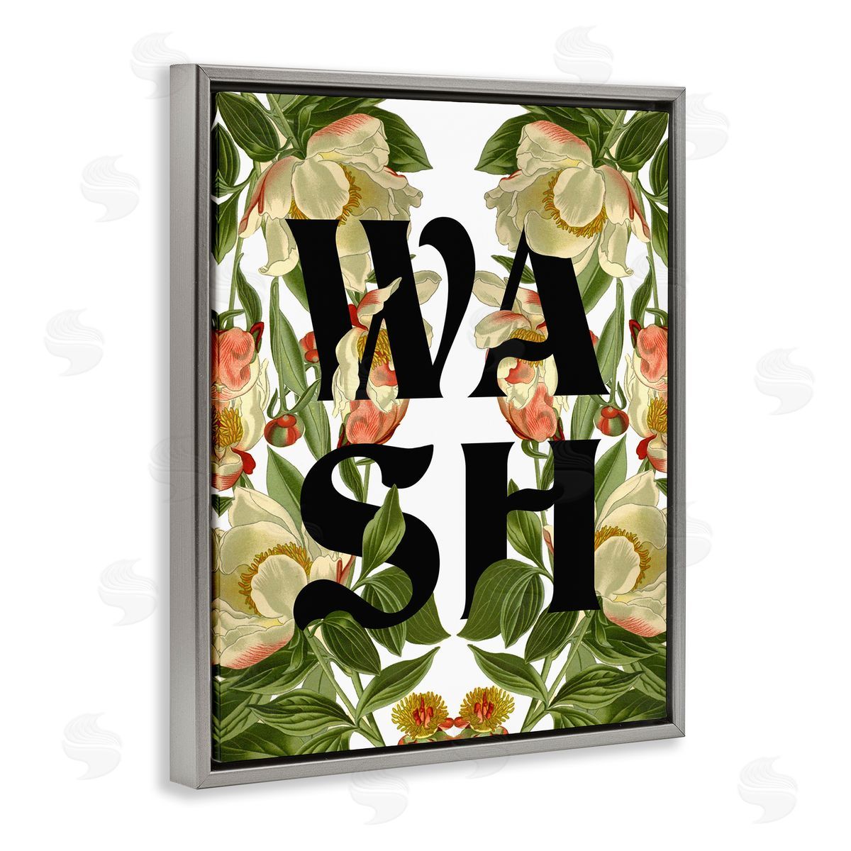 Stupell Studio Wash Flower Blossom Bath Sign
