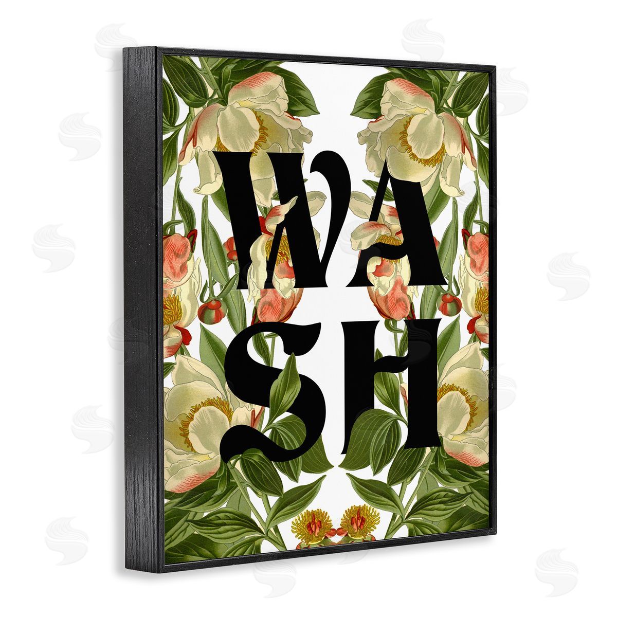 Stupell Studio Wash Flower Blossom Bath Sign