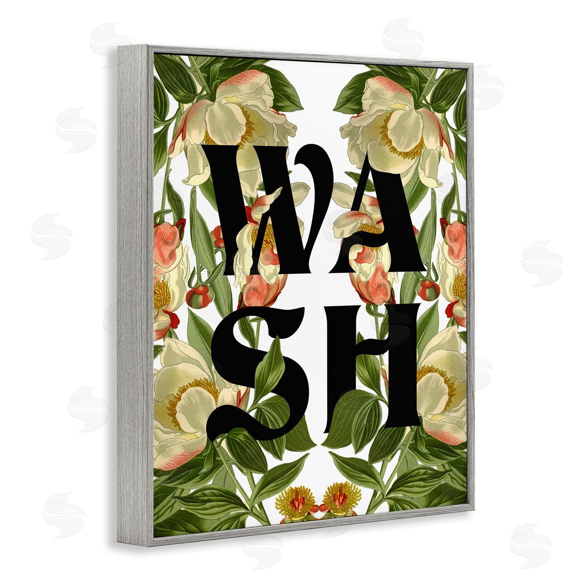 Stupell Studio Wash Flower Blossom Bath Sign