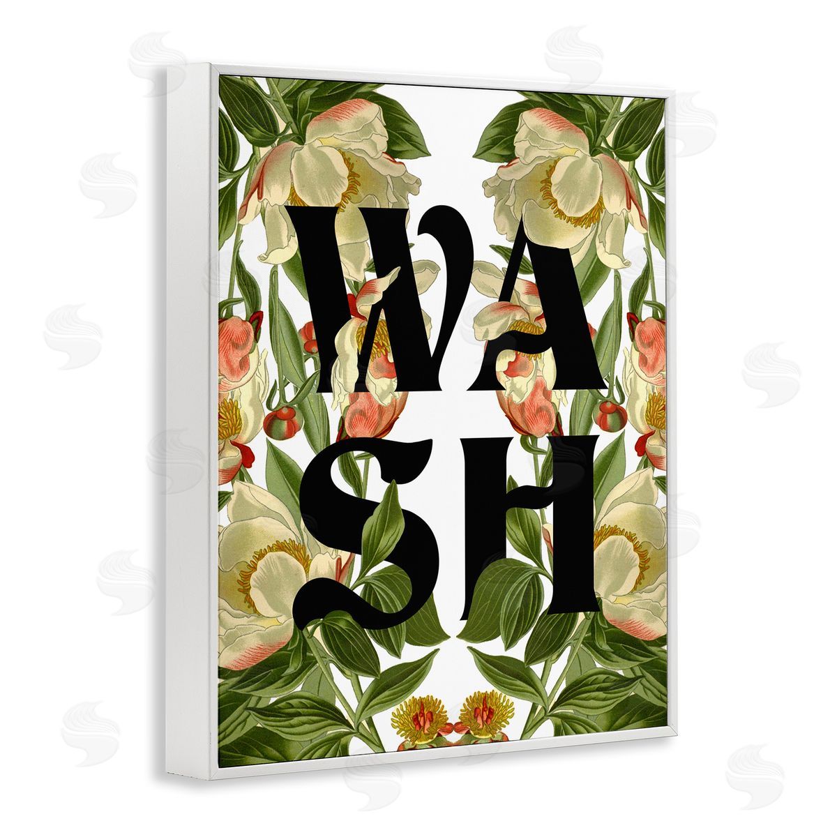 Stupell Studio Wash Flower Blossom Bath Sign