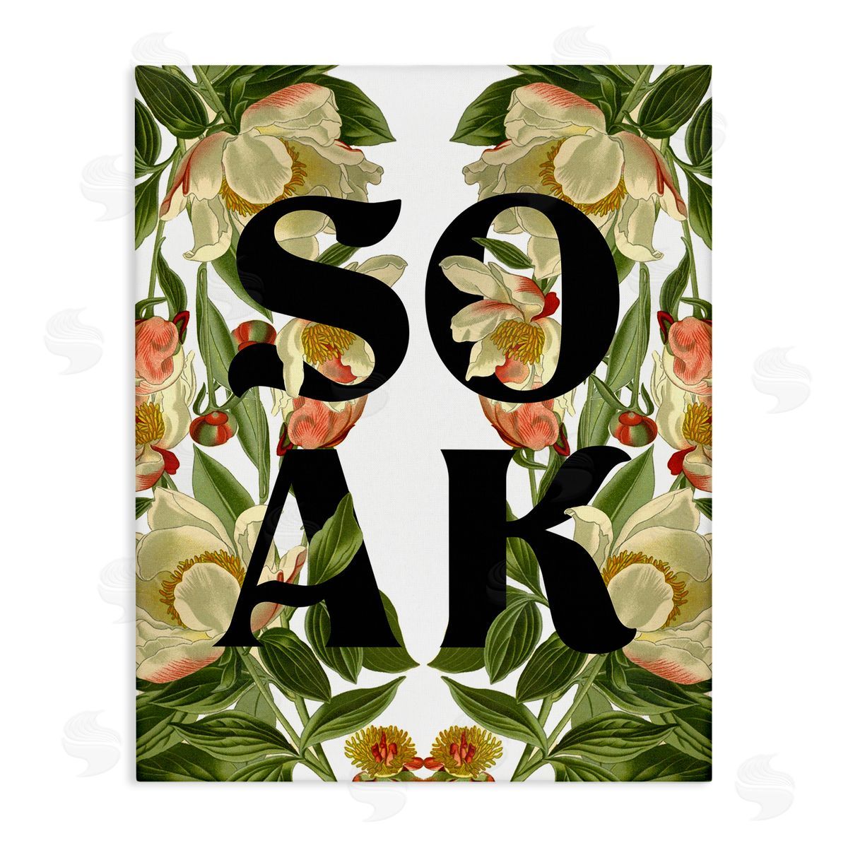 Stupell Studio Soak Bathroom Floral Sign