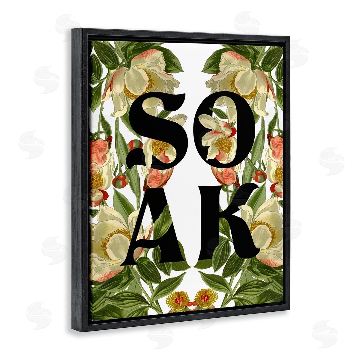 Stupell Studio Soak Bathroom Floral Sign
