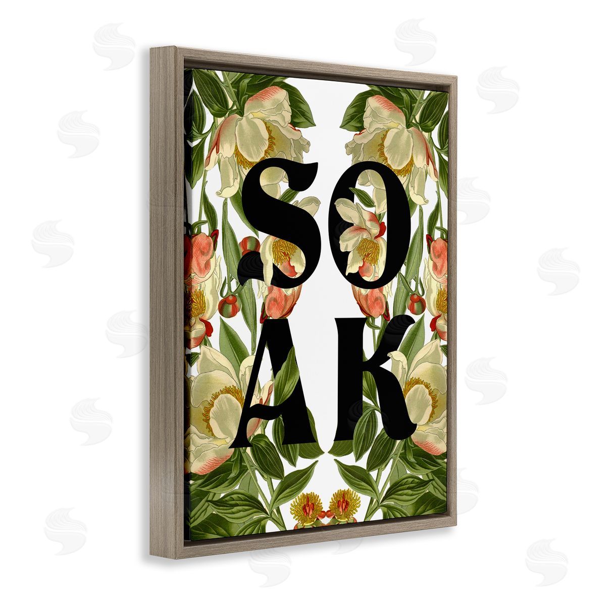 Stupell Studio Soak Bathroom Floral Sign