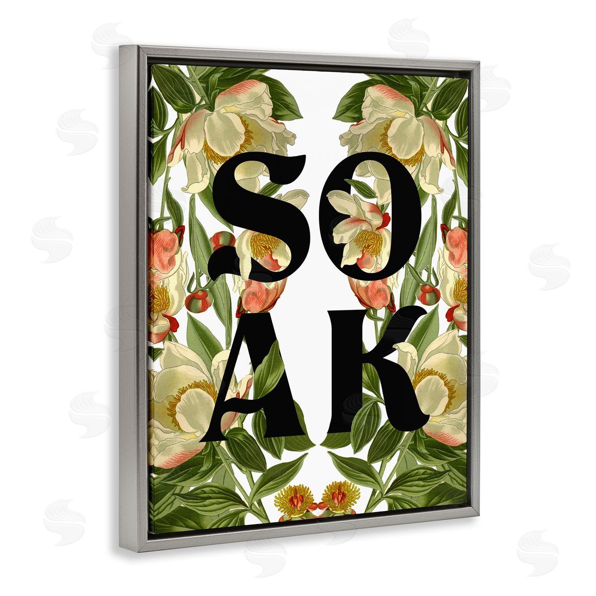Stupell Studio Soak Bathroom Floral Sign