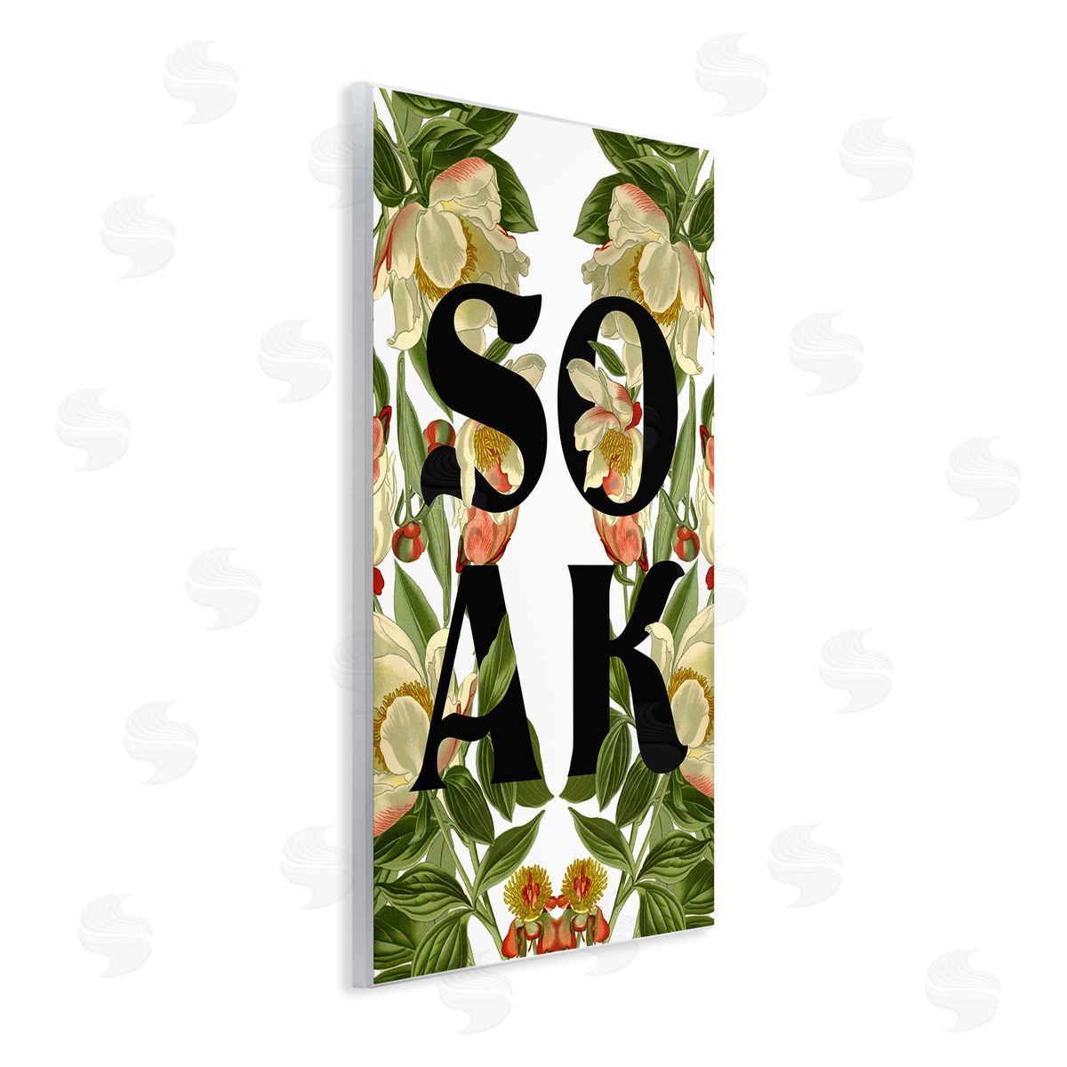 Stupell Studio Soak Bathroom Floral Sign