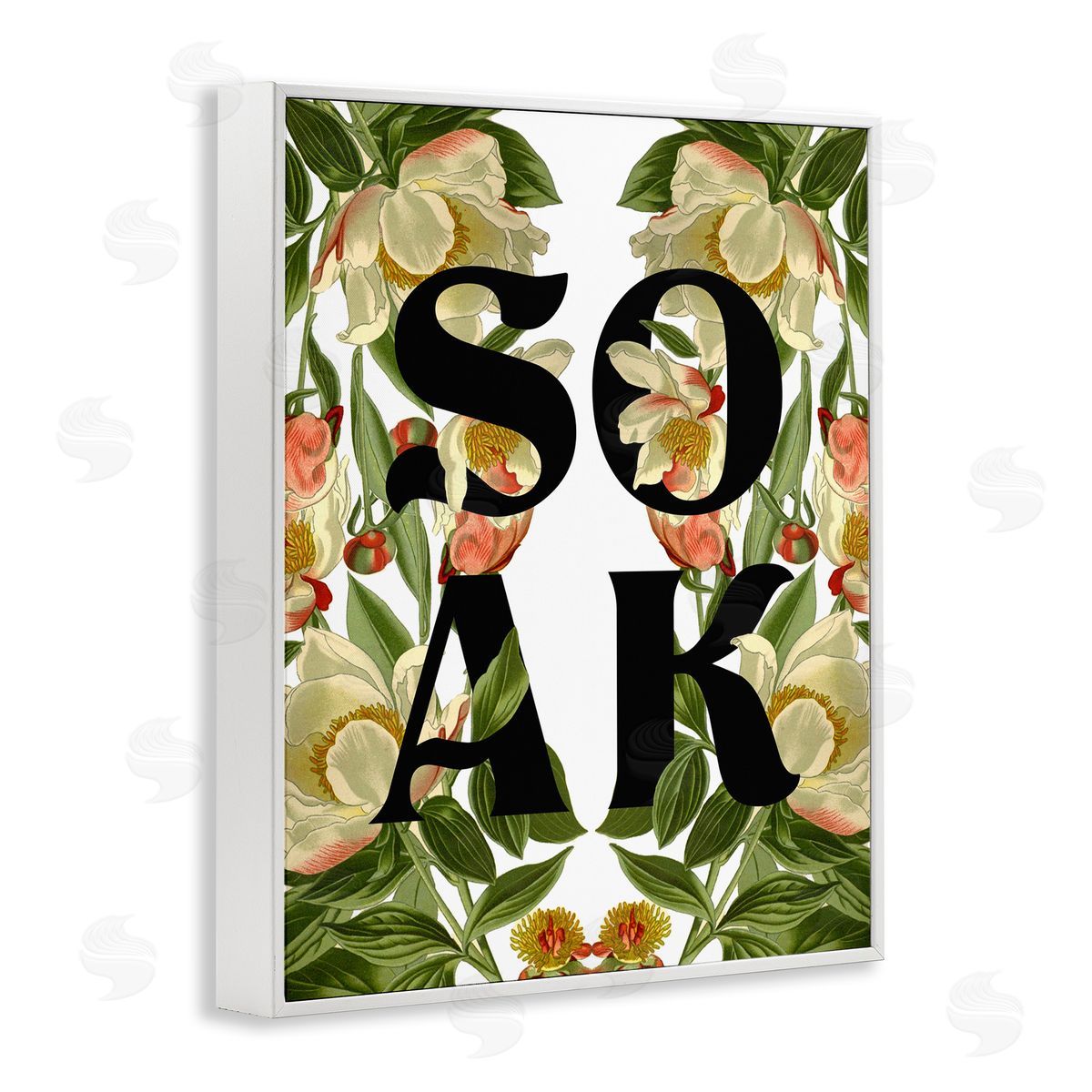 Stupell Studio Soak Bathroom Floral Sign