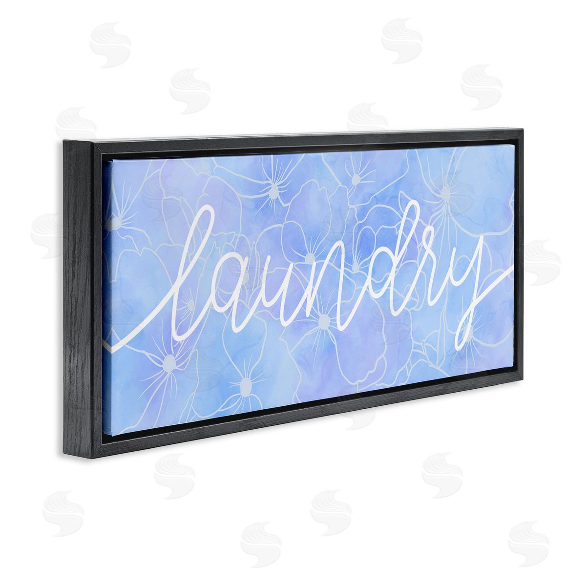 Stupell Studio Blue Laundry Floral Pattern