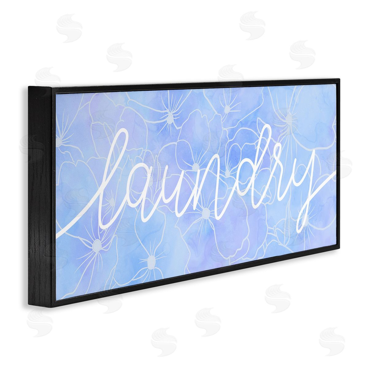 Stupell Studio Blue Laundry Floral Pattern