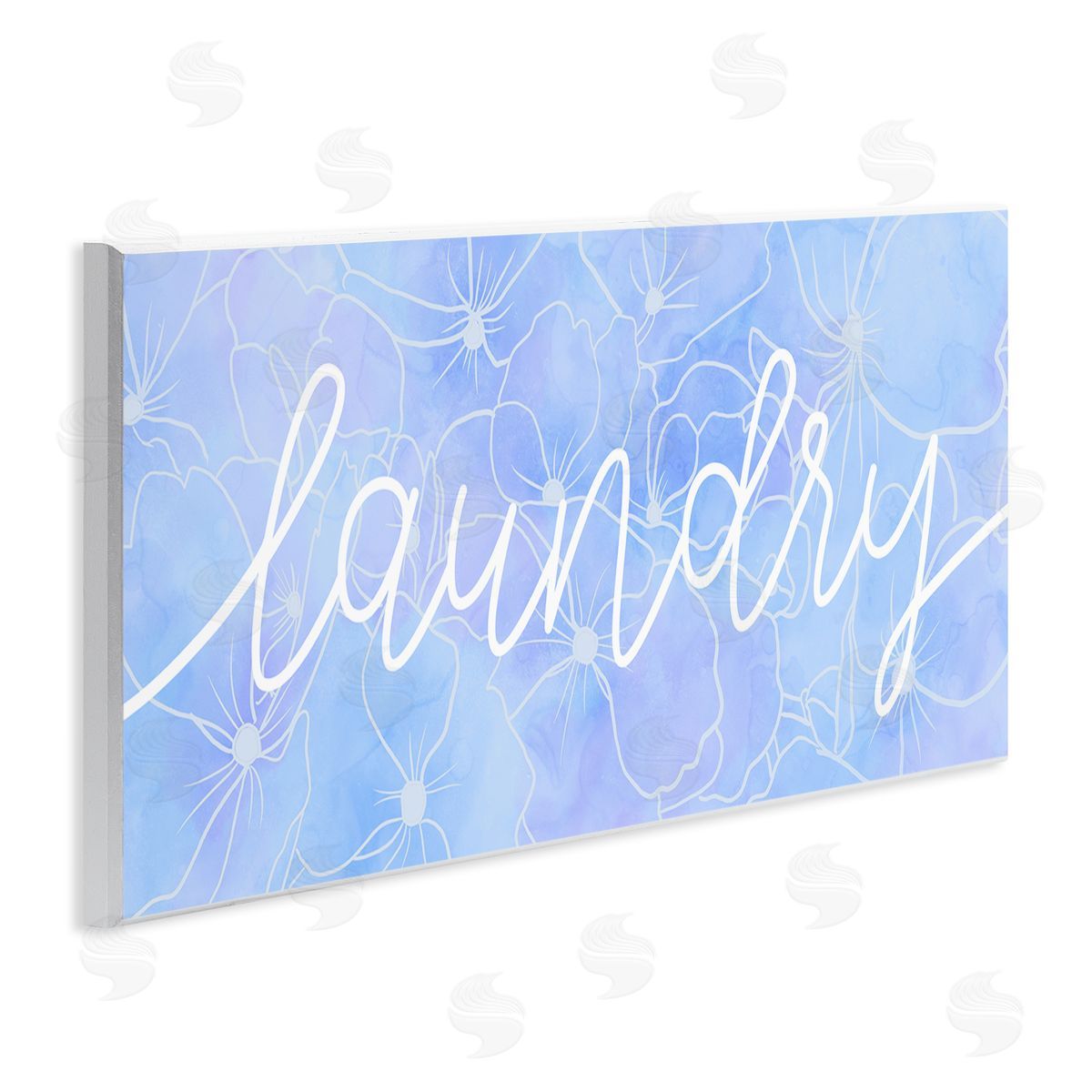 Stupell Studio Blue Laundry Floral Pattern