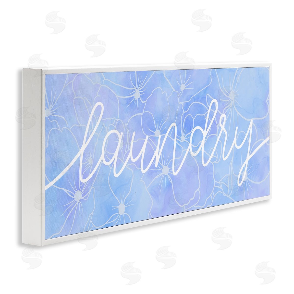 Stupell Studio Blue Laundry Floral Pattern