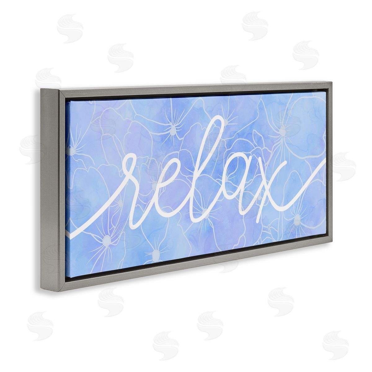Stupell Studio Relax Blue Flower Blossoms