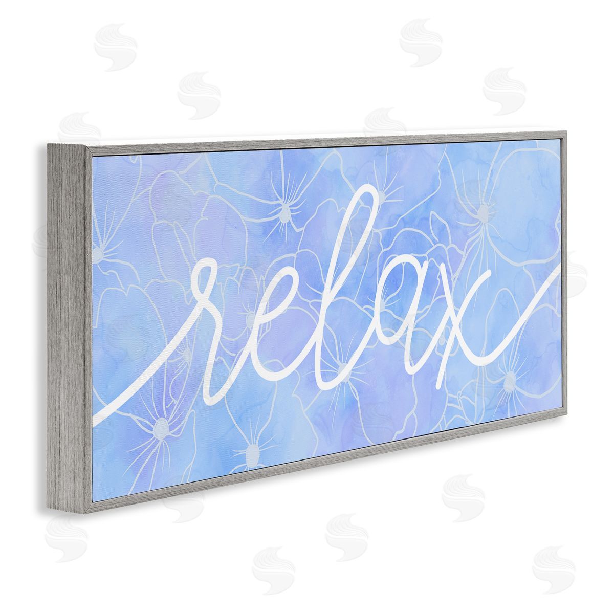 Stupell Studio Relax Blue Flower Blossoms