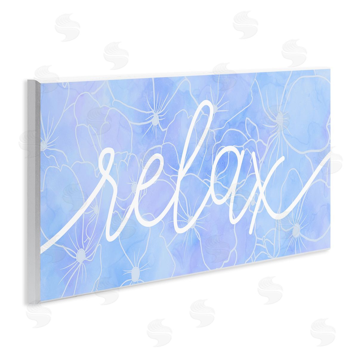Stupell Studio Relax Blue Flower Blossoms