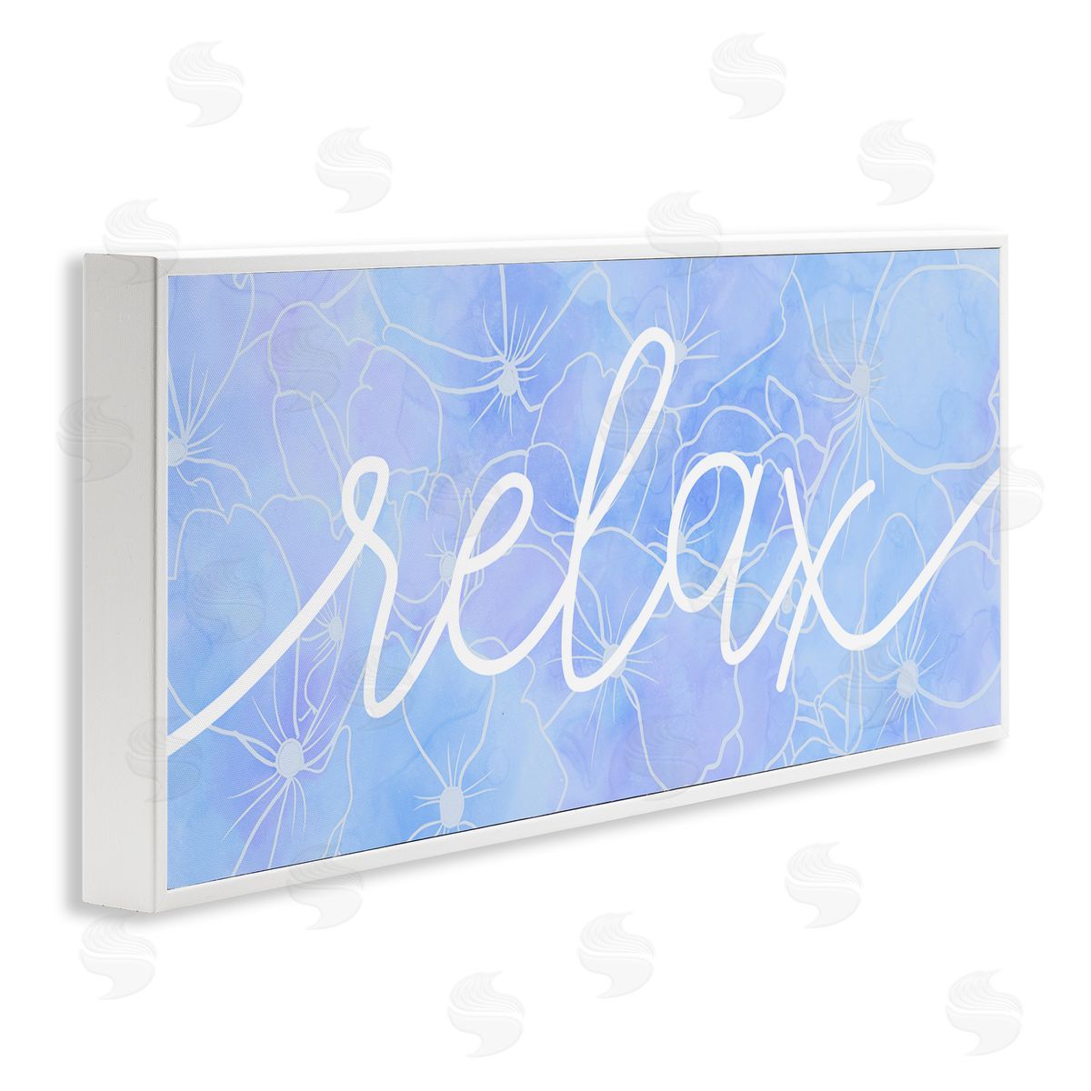 Stupell Studio Relax Blue Flower Blossoms