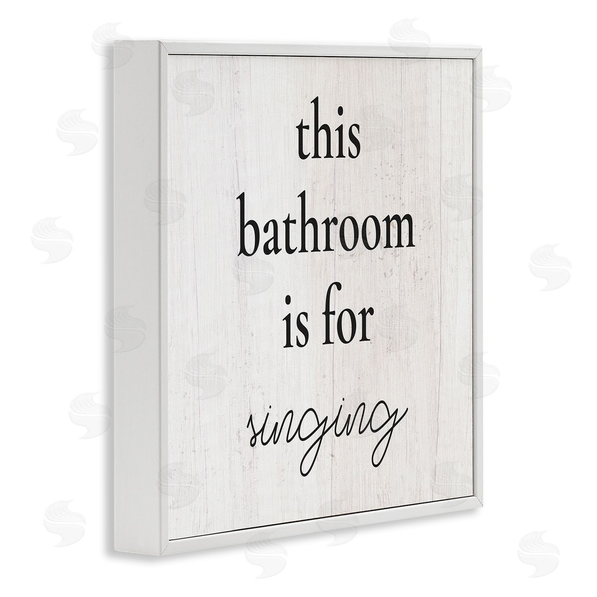 Stupell Studio This Bathroom Is For Singing Phrase White Framed Glicee Wall Art Print