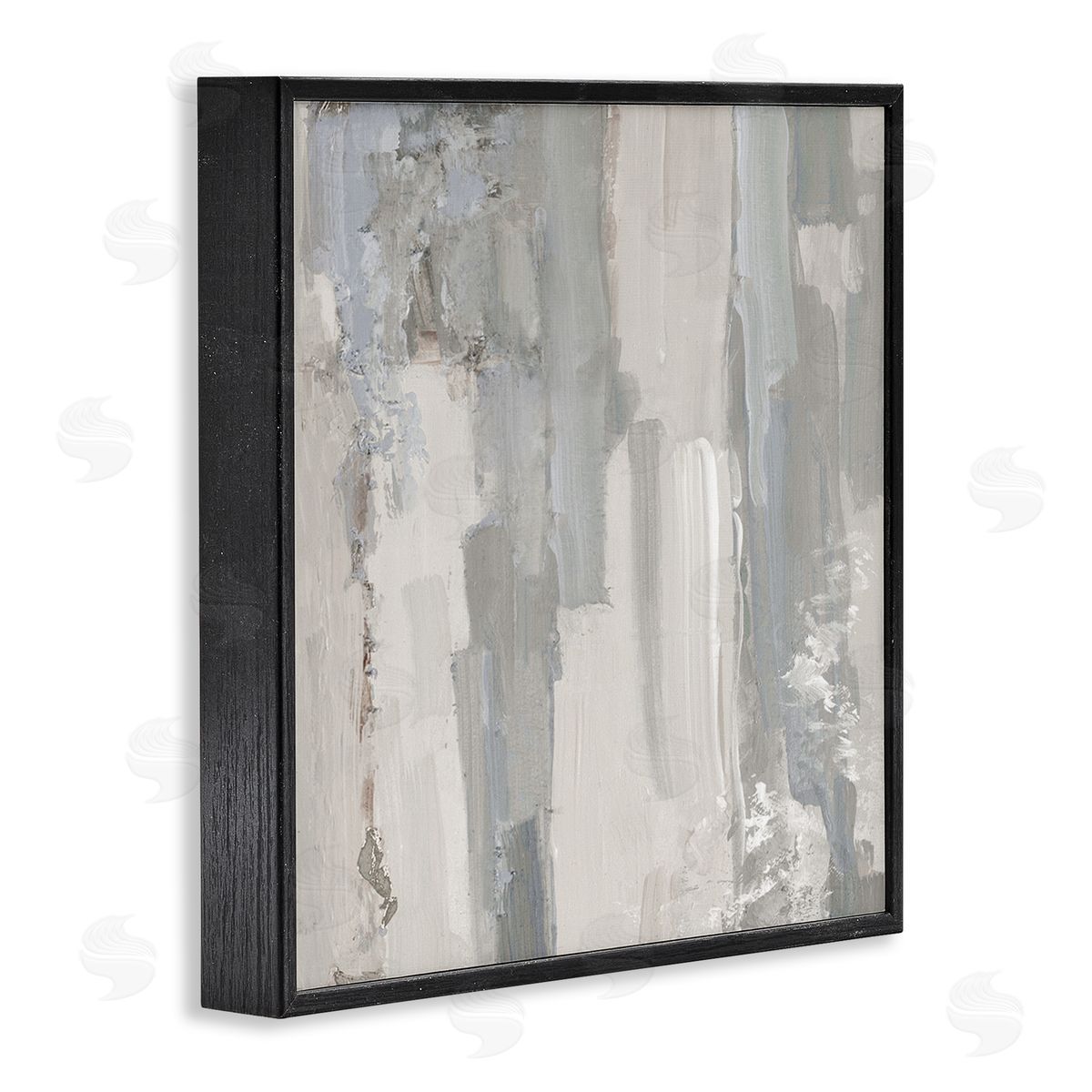 Sally Swatland Grey Brushed Abstract Arrangement Black Framed Glicee Wall Art Print