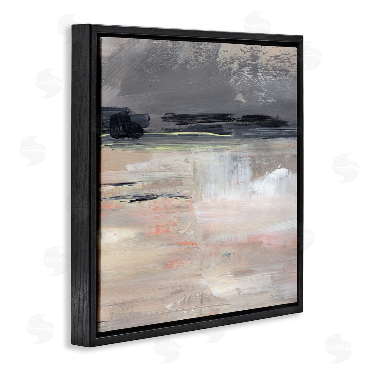 Jennifer Paxton Parker Muted Abstract Landscape Black Floating Frame Canvas Wall Art Print
