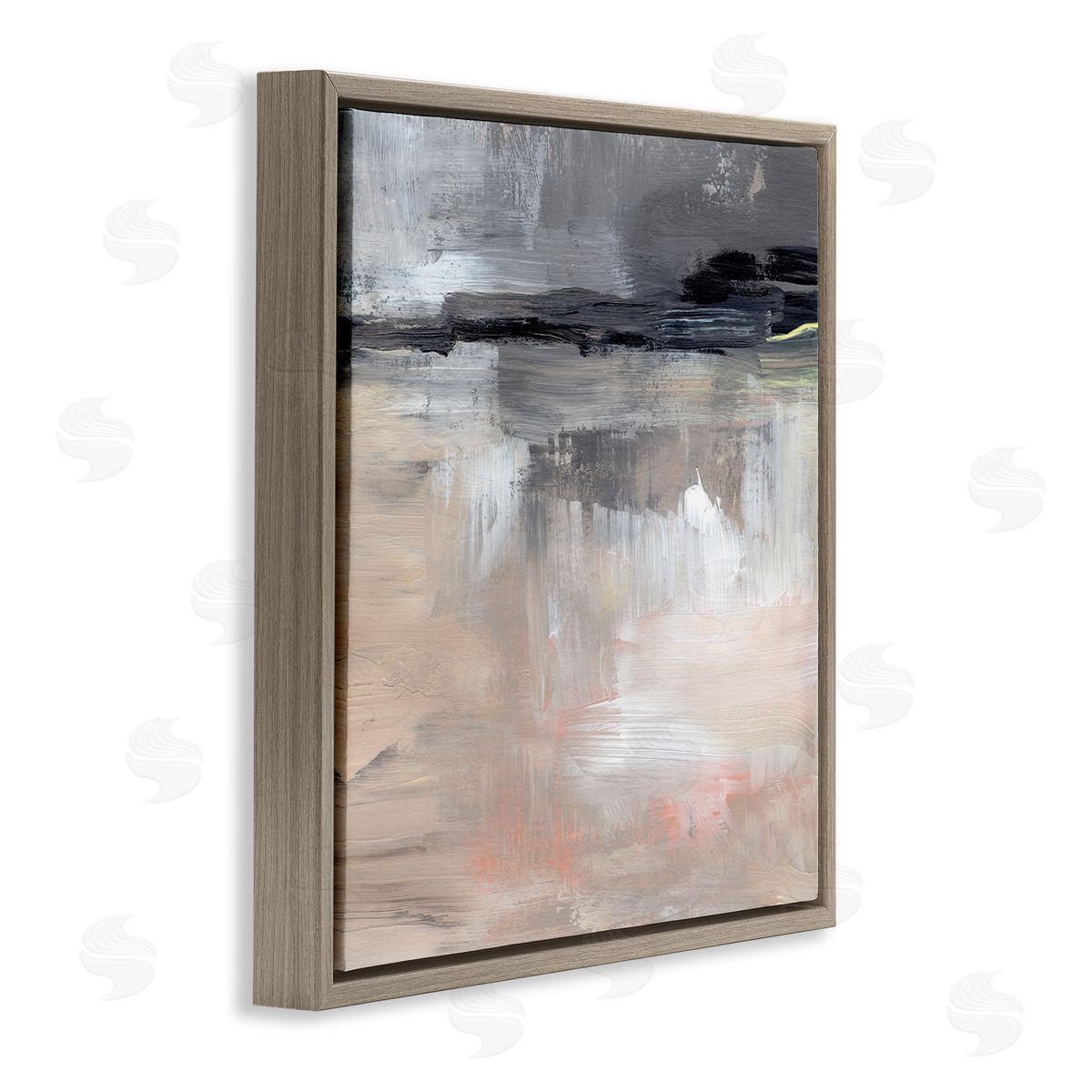Jennifer Paxton Parker Modern Lake Reflection Scenery Brown Floating Frame Canvas Wall Art Print
