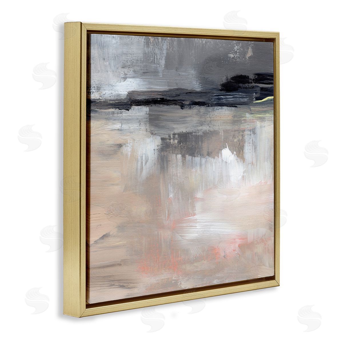 Jennifer Paxton Parker Modern Lake Reflection Scenery Gold Floating Frame Canvas Wall Art Print