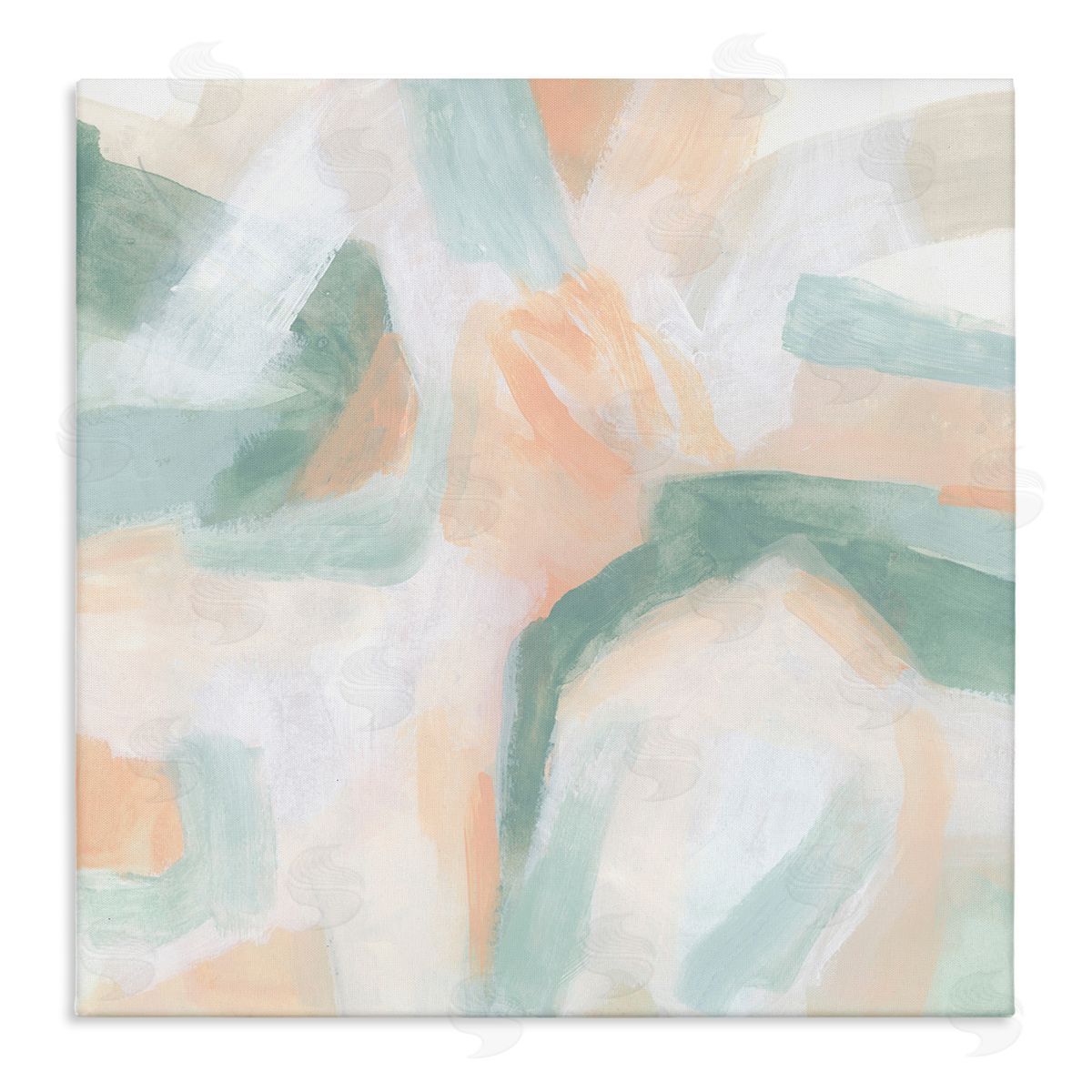 June Erica Vess Soft Pastel Shapes Abstract Stretched Canvas Wall Art Print
