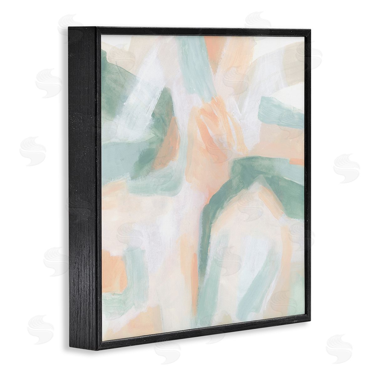 June Erica Vess Soft Pastel Shapes Abstract Black Framed Glicee Wall Art Print