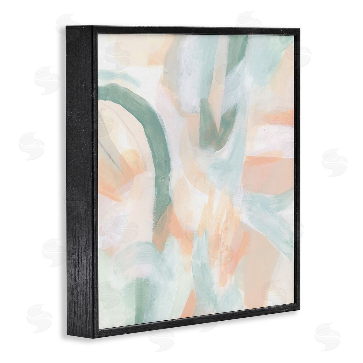 June Erica Vess Modern Soft Shapes Arrangement Black Framed Glicee Wall Art Print