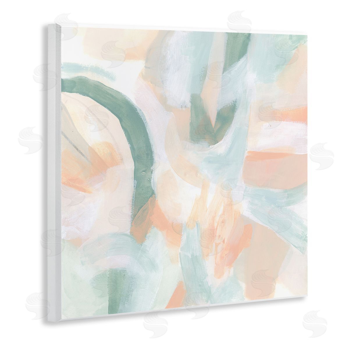 June Erica Vess Modern Soft Shapes Arrangement Wooden Wall Plaque Art Print