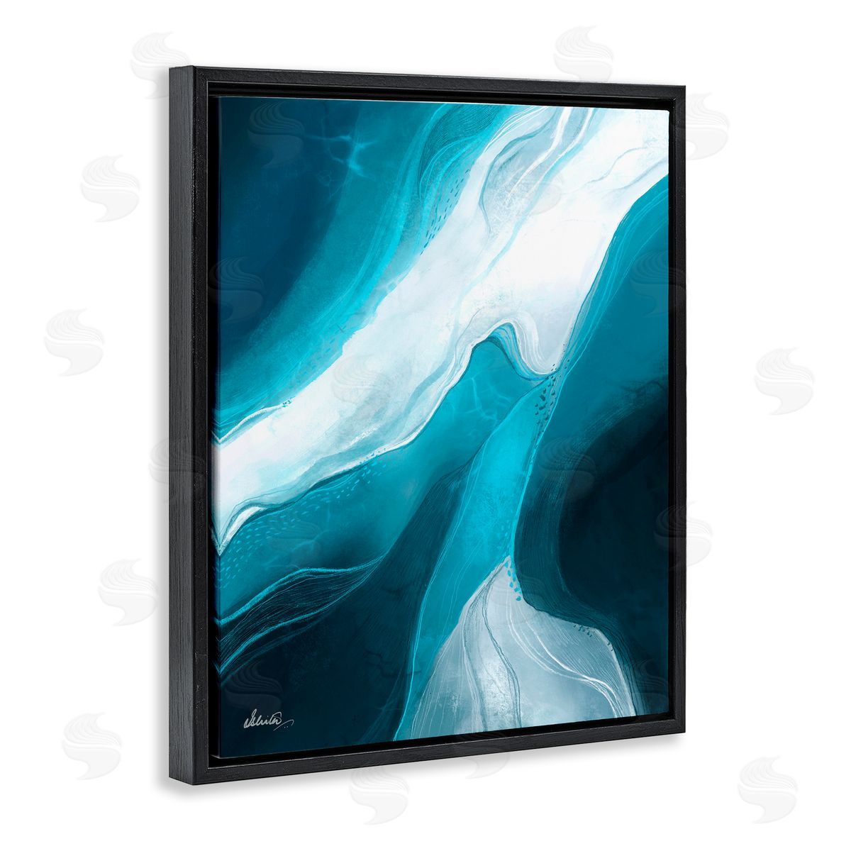 Ishita Banerjee Fluid Blue Shapes Arrangement