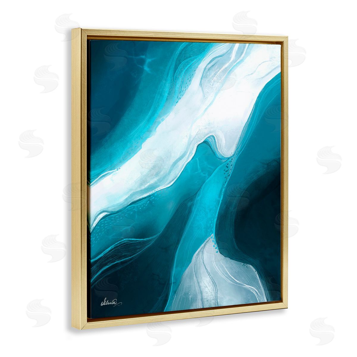 Ishita Banerjee Fluid Blue Shapes Arrangement