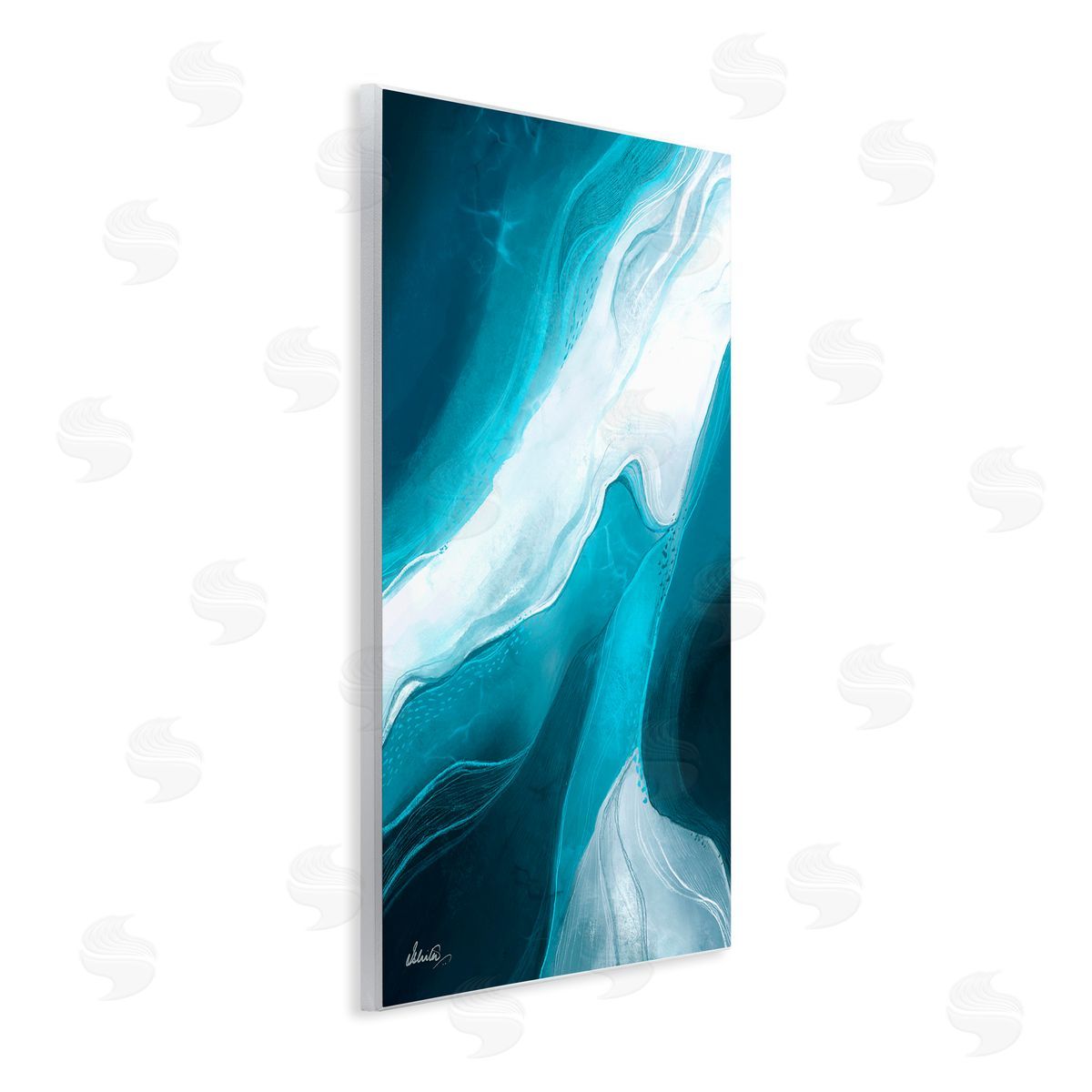 Ishita Banerjee Fluid Blue Shapes Arrangement