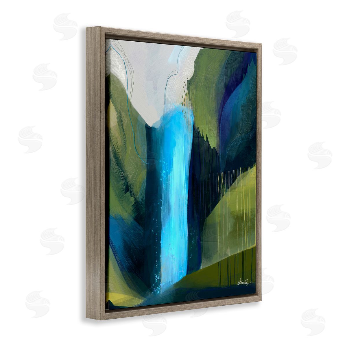 Ishita Banerjee Abstract Waterfall Layered Landscape 