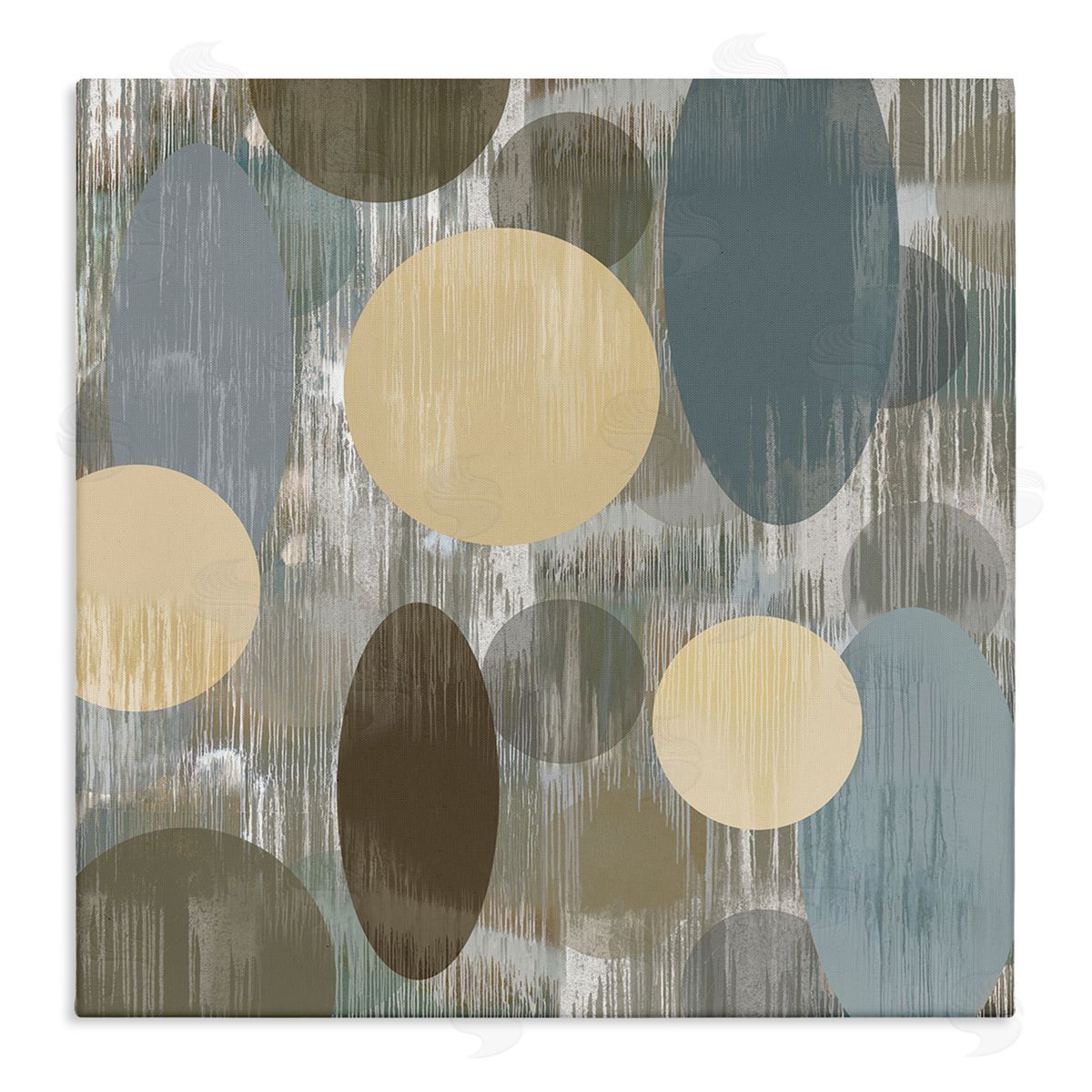 Brent Nelson Muted Layered Circle Shapes Stretched Canvas Wall Art Print