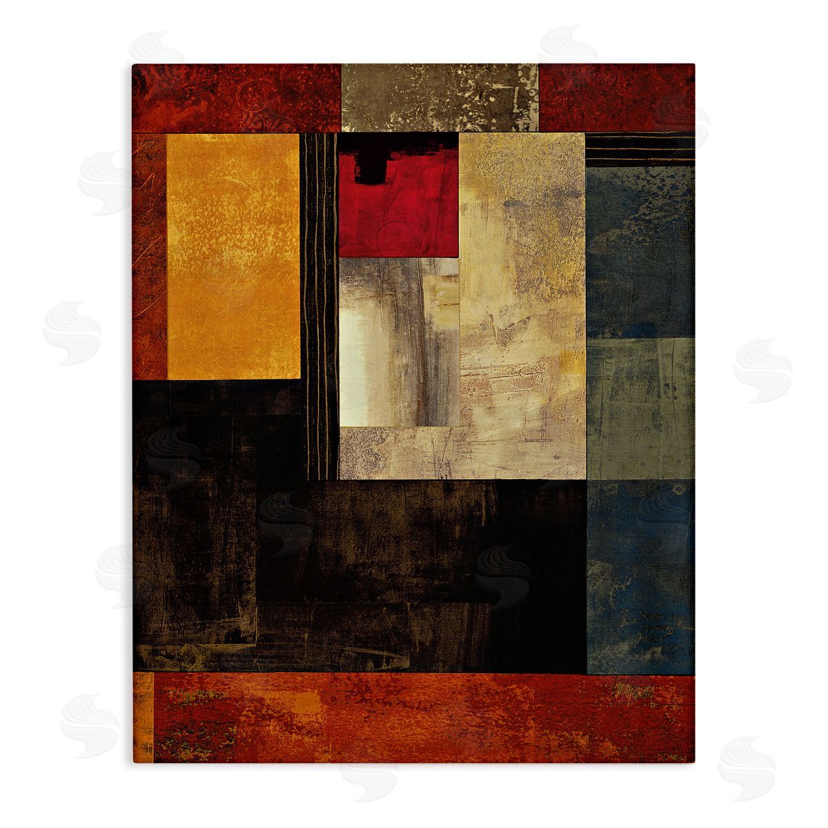 Chris Donovan Rich Red Geometric Squares