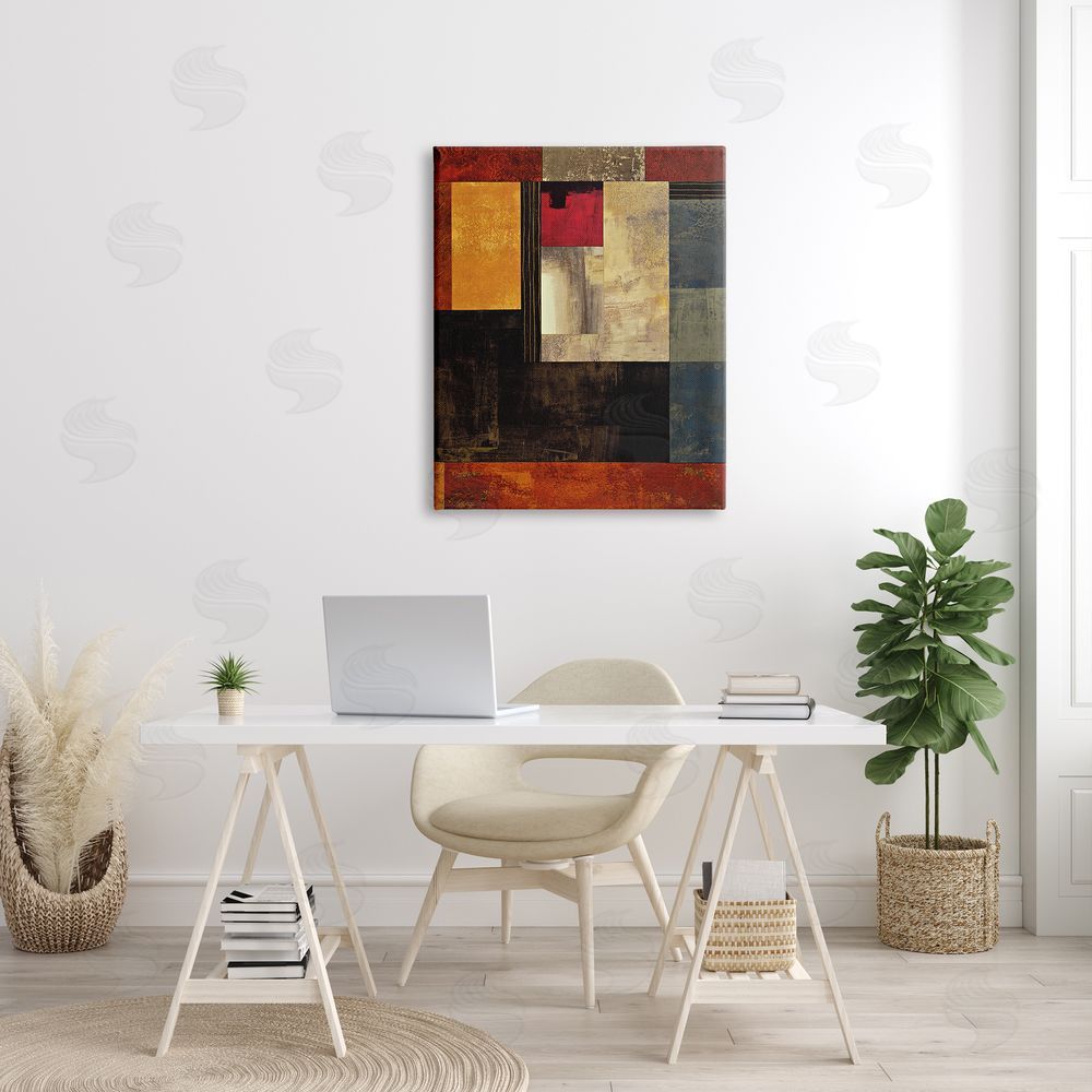 Chris Donovan Rich Red Geometric Squares