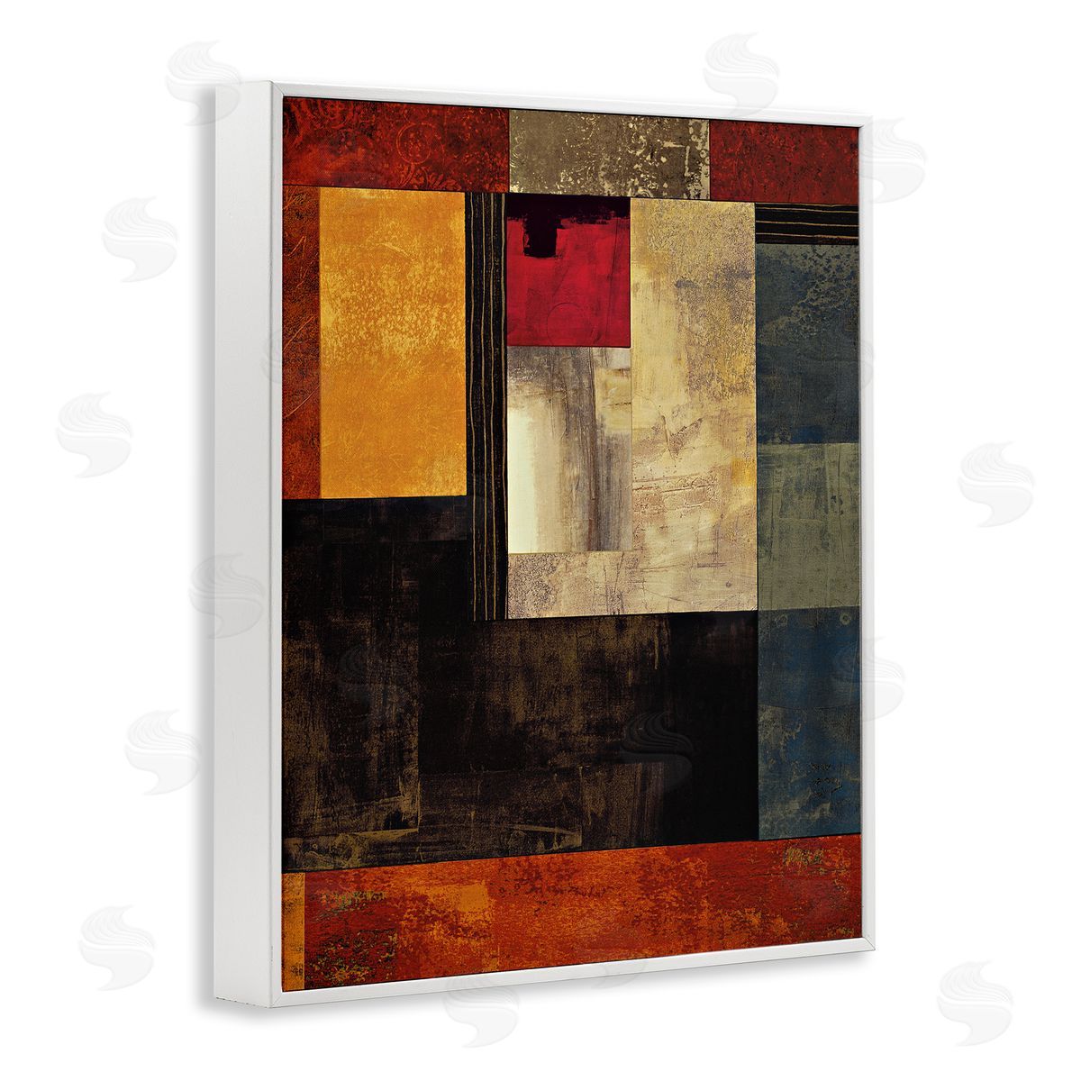 Chris Donovan Rich Red Geometric Squares