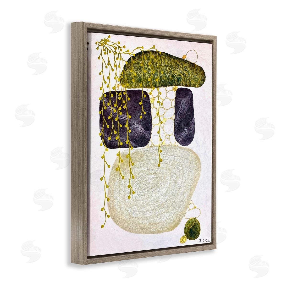 Jocelyn Benford Botanical Mossy Rock Shapes