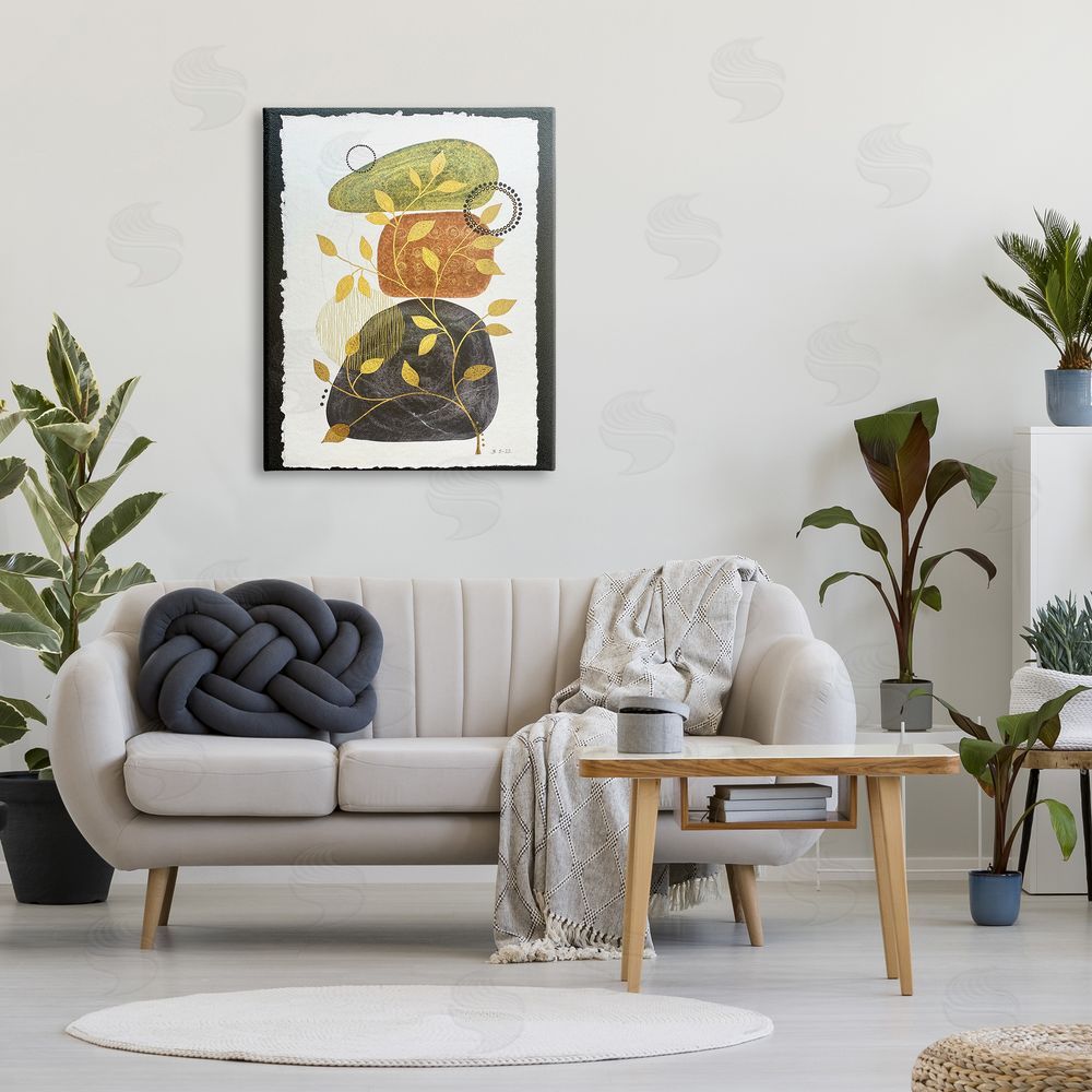 Jocelyn Benford Layered Plant Leaf Pebbles