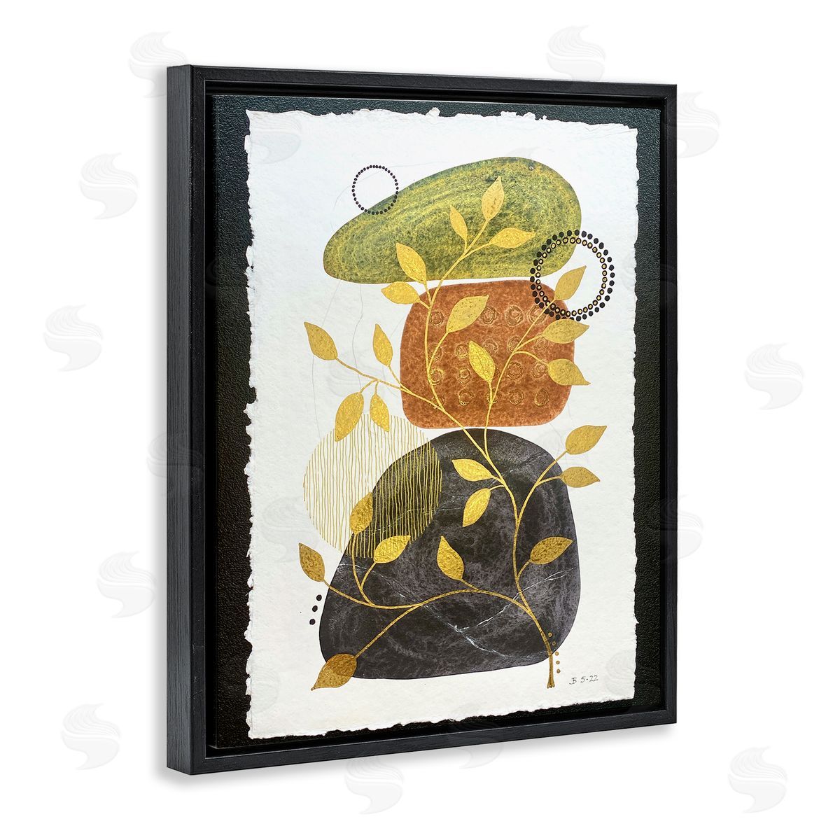 Jocelyn Benford Layered Plant Leaf Pebbles