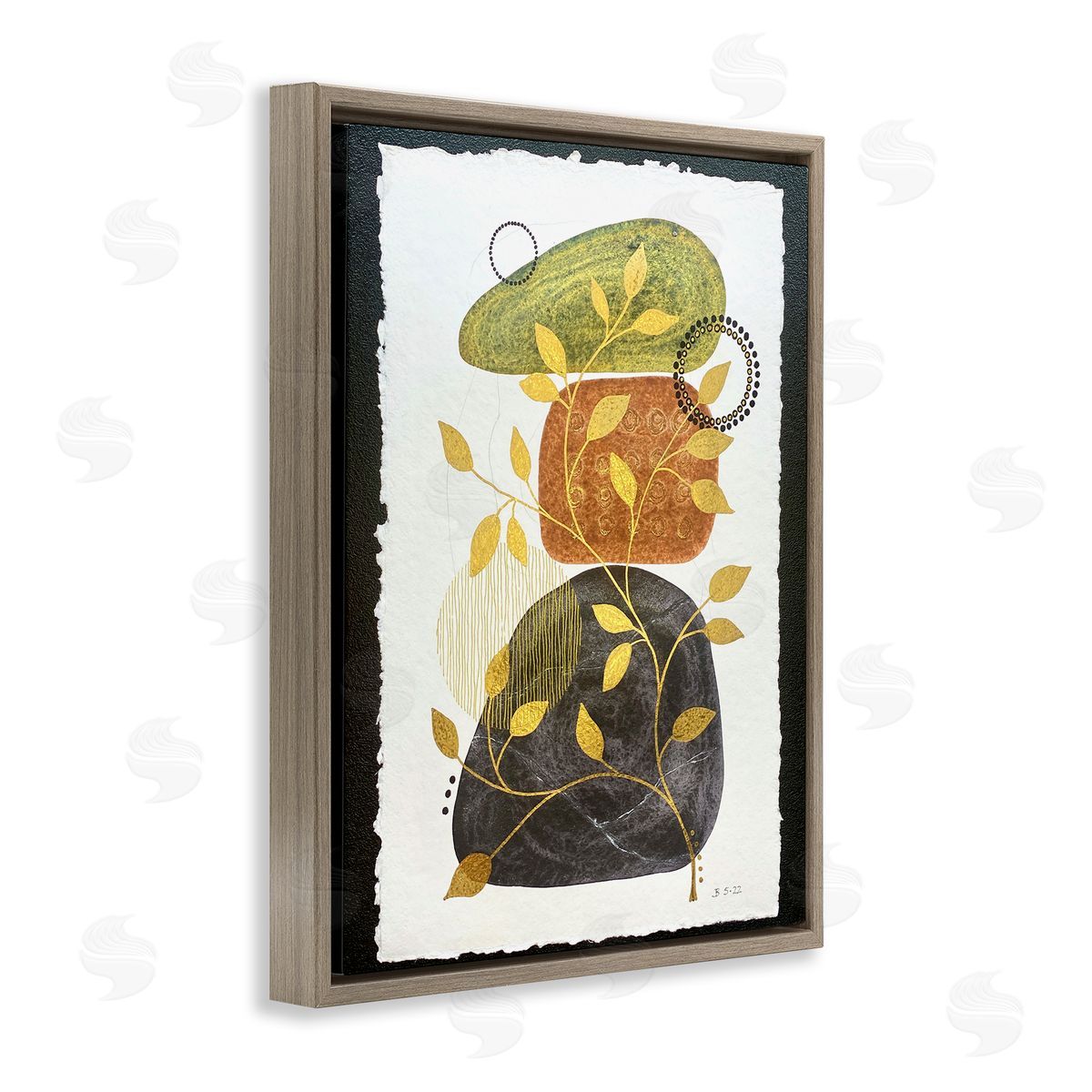 Jocelyn Benford Layered Plant Leaf Pebbles