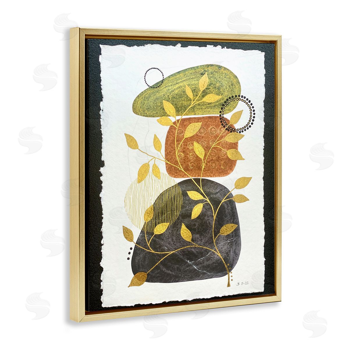 Jocelyn Benford Layered Plant Leaf Pebbles