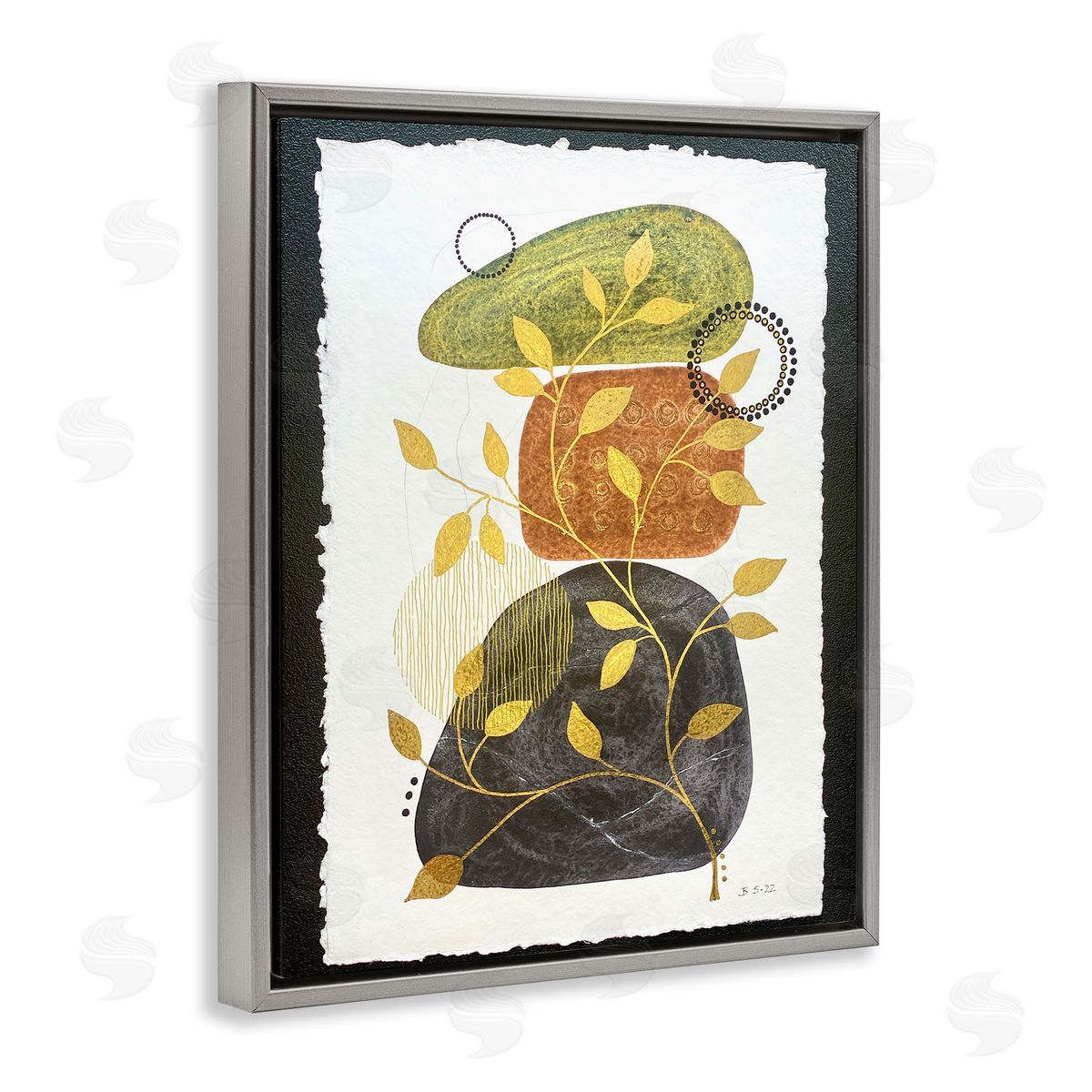 Jocelyn Benford Layered Plant Leaf Pebbles