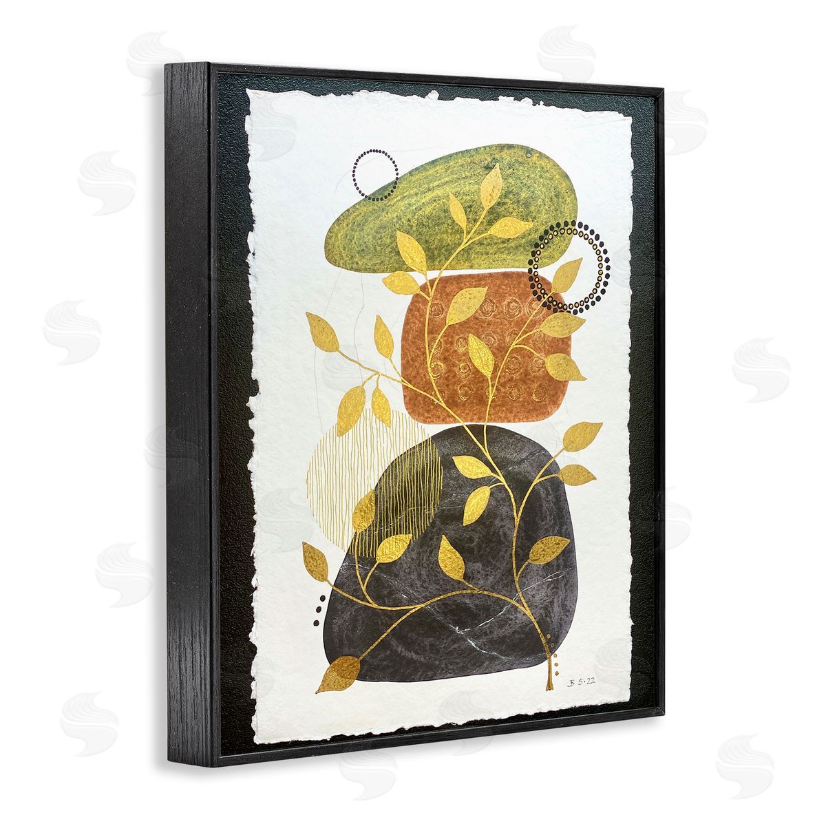 Jocelyn Benford Layered Plant Leaf Pebbles