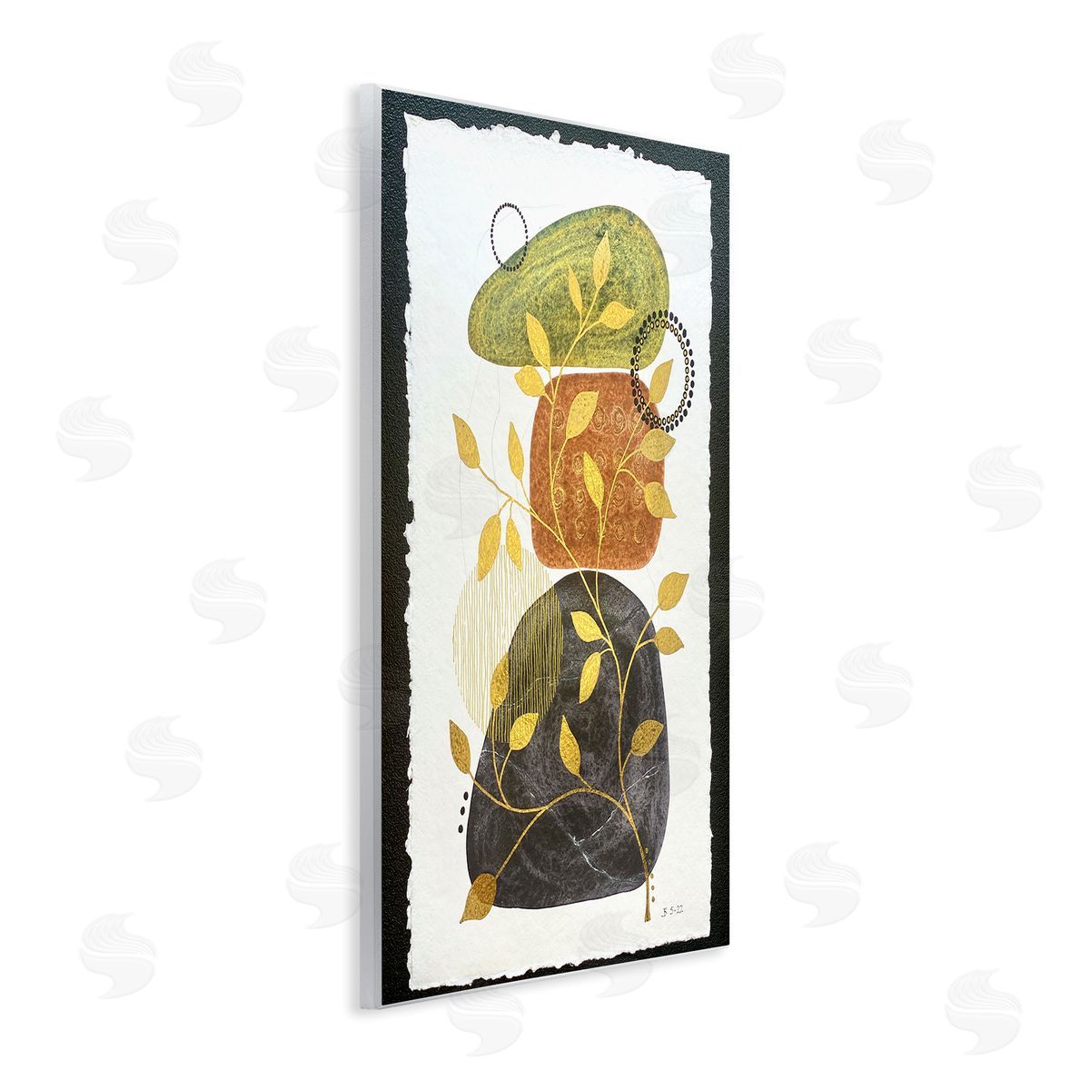 Jocelyn Benford Layered Plant Leaf Pebbles
