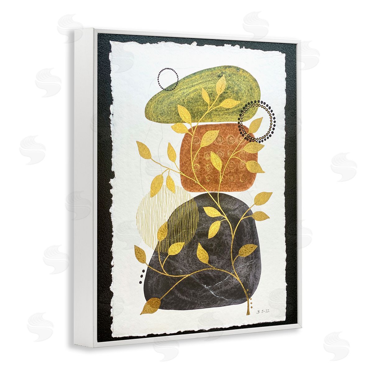 Jocelyn Benford Layered Plant Leaf Pebbles